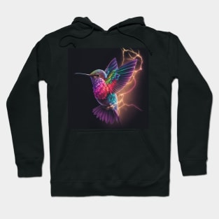 Tropical Fantasy Hummingbird with Electricity. Hoodie